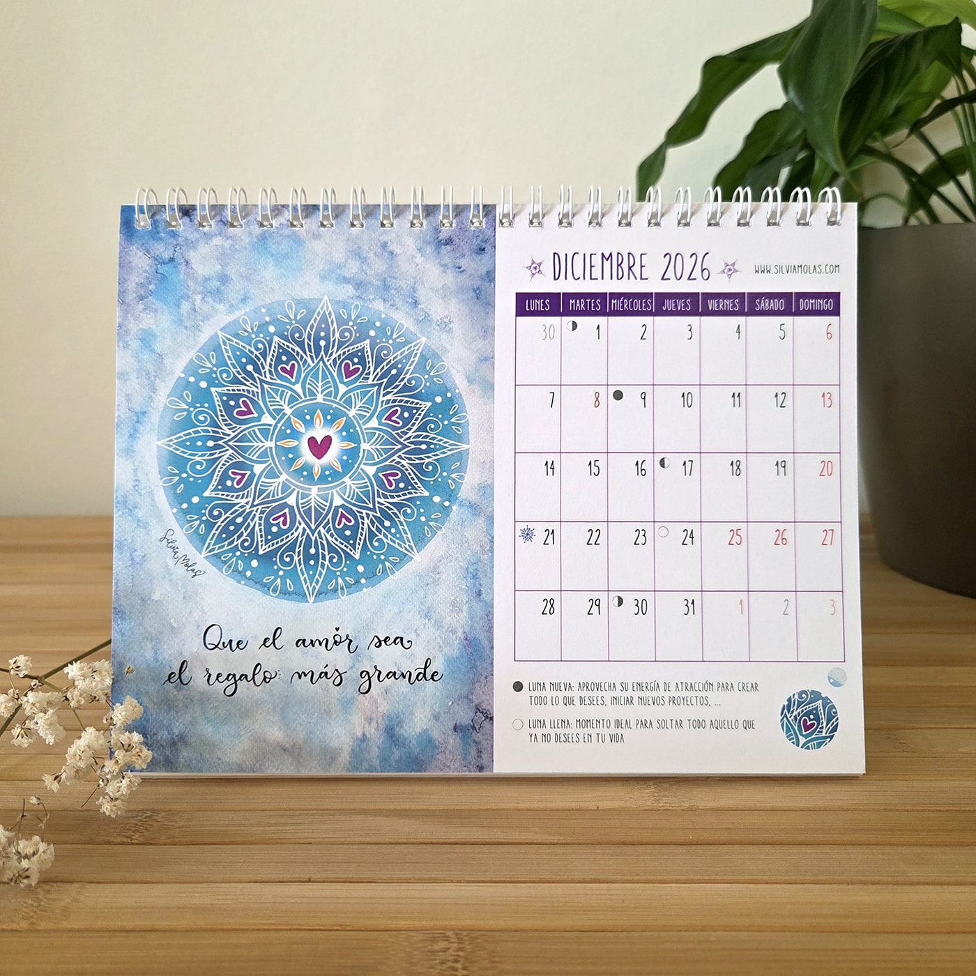 11_CalTaula_Dic_ESP Calendari conscient de taula 2026, idioma castellà