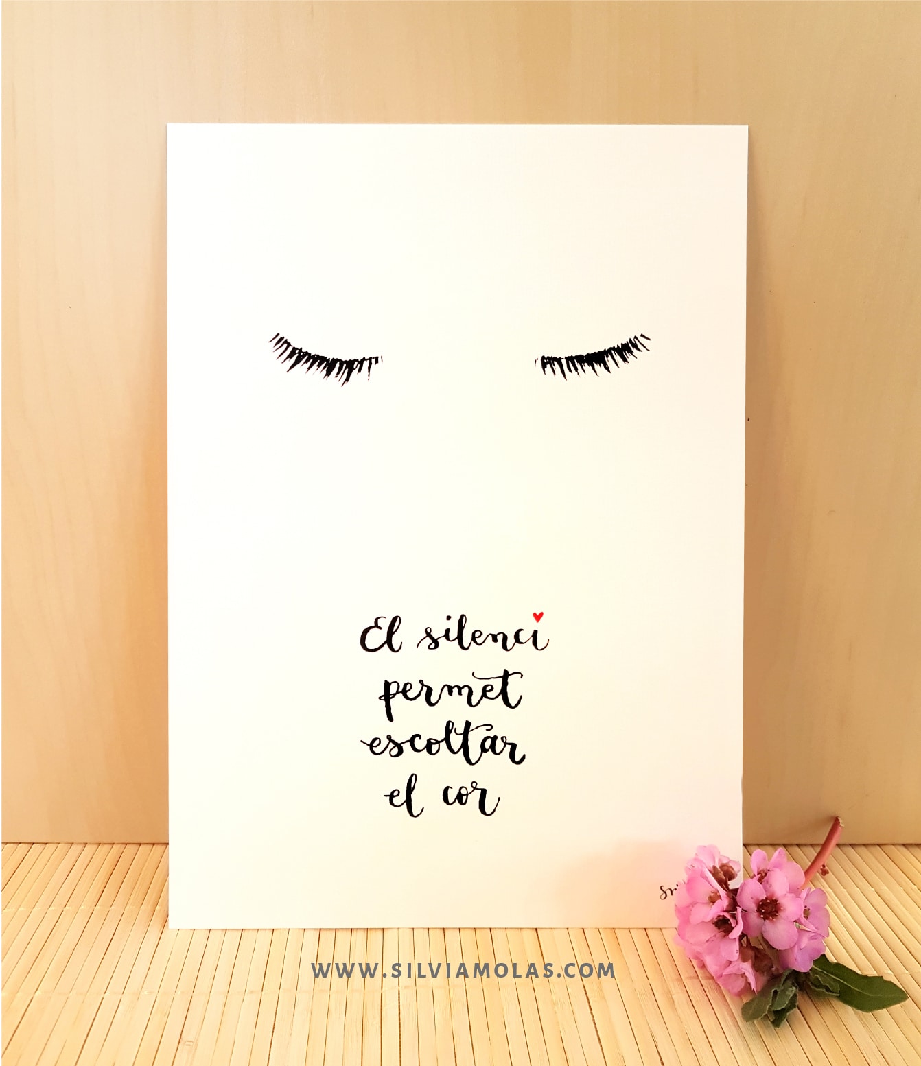 Làmina A4 “El silenci permet escoltar el cor”