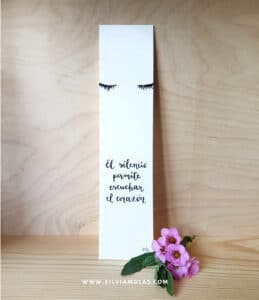 Punto de libro “El silencio permite escuchar el corazón”