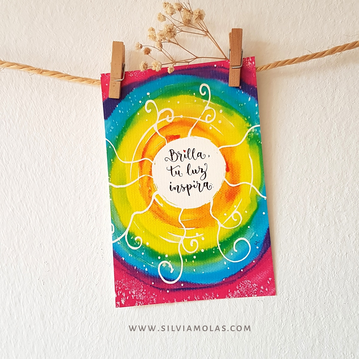 Lámina 10x15 cm “Brilla, tu luz inspira”