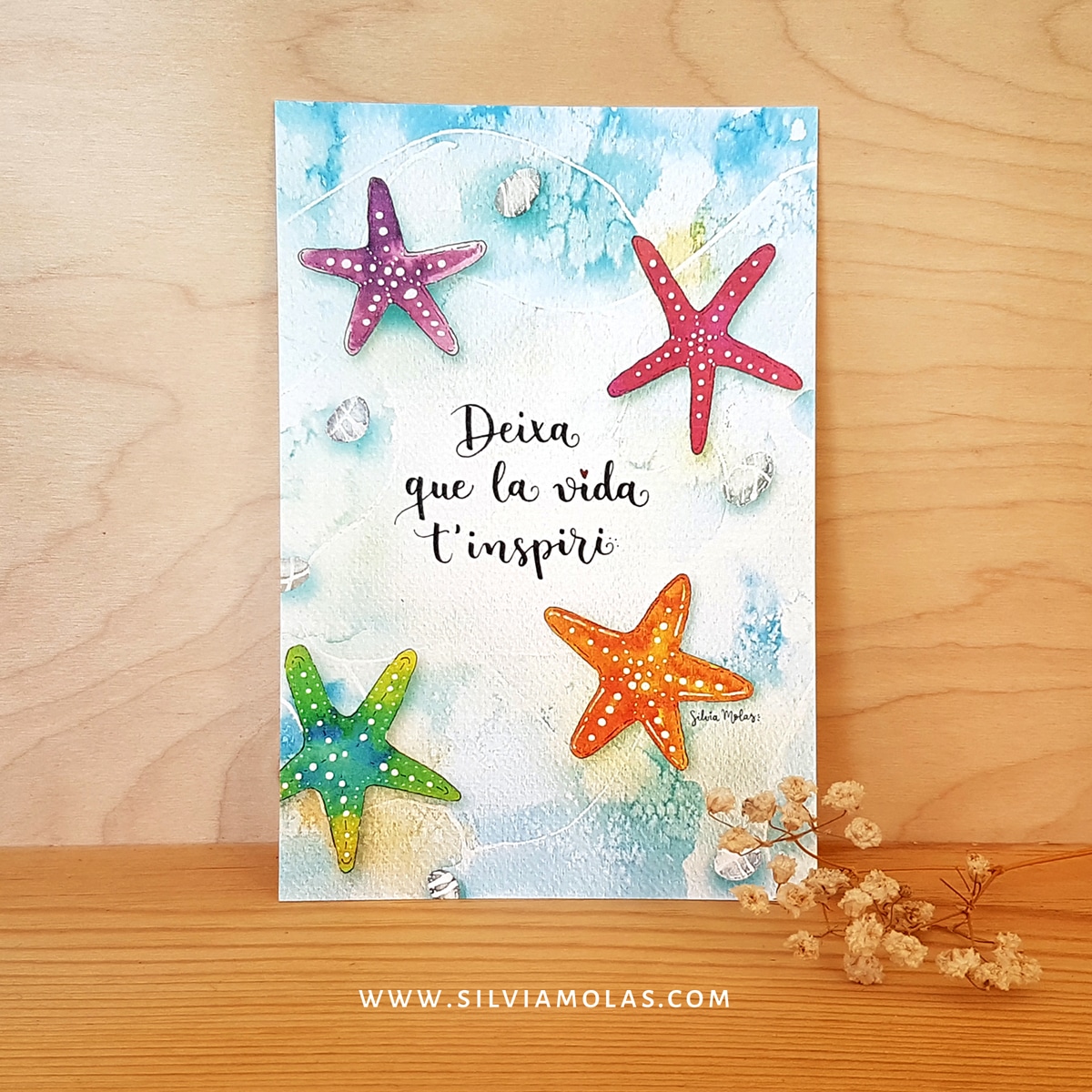 Làmina 10x15 “Deixa que la vida t’inspiri”