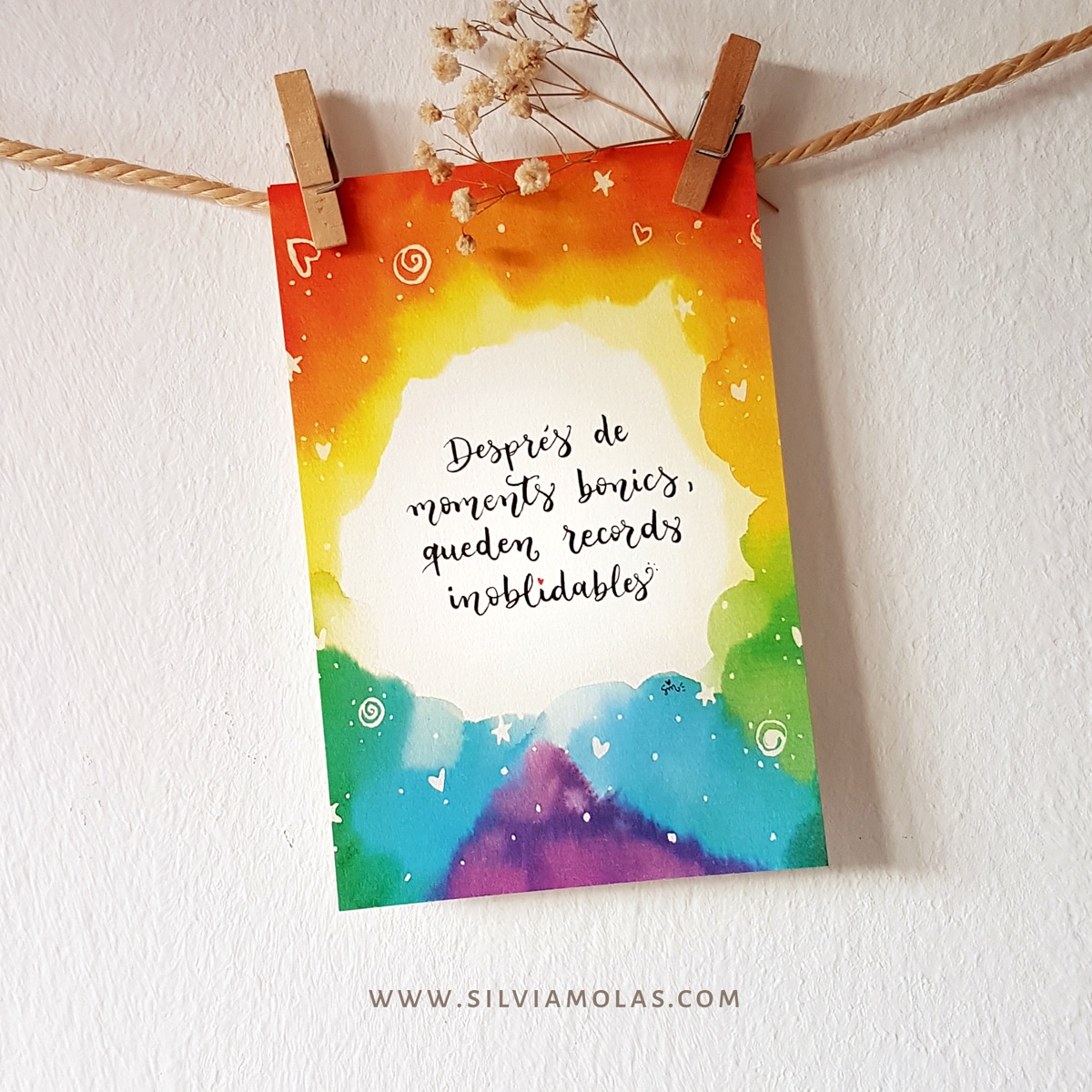 Làmina 10x15 “Després de moments bonics, queden records inoblidables”