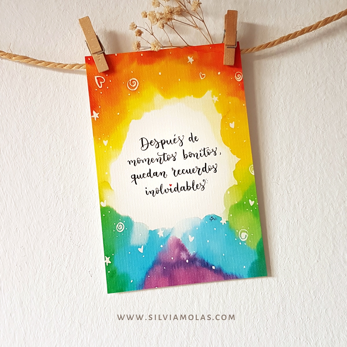 Lámina 10x15 cm “Después de momentos bonitos, quedan recuerdos inolvidables”