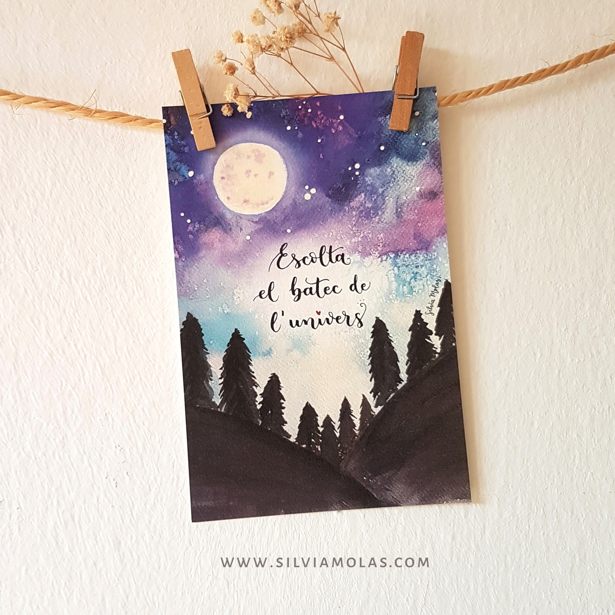 Làmina 10x15 “Escolta el batec de l’univers”