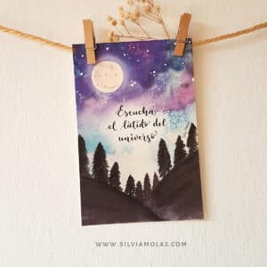 Lámina 10x15 cm “Escucha el latido del universo”