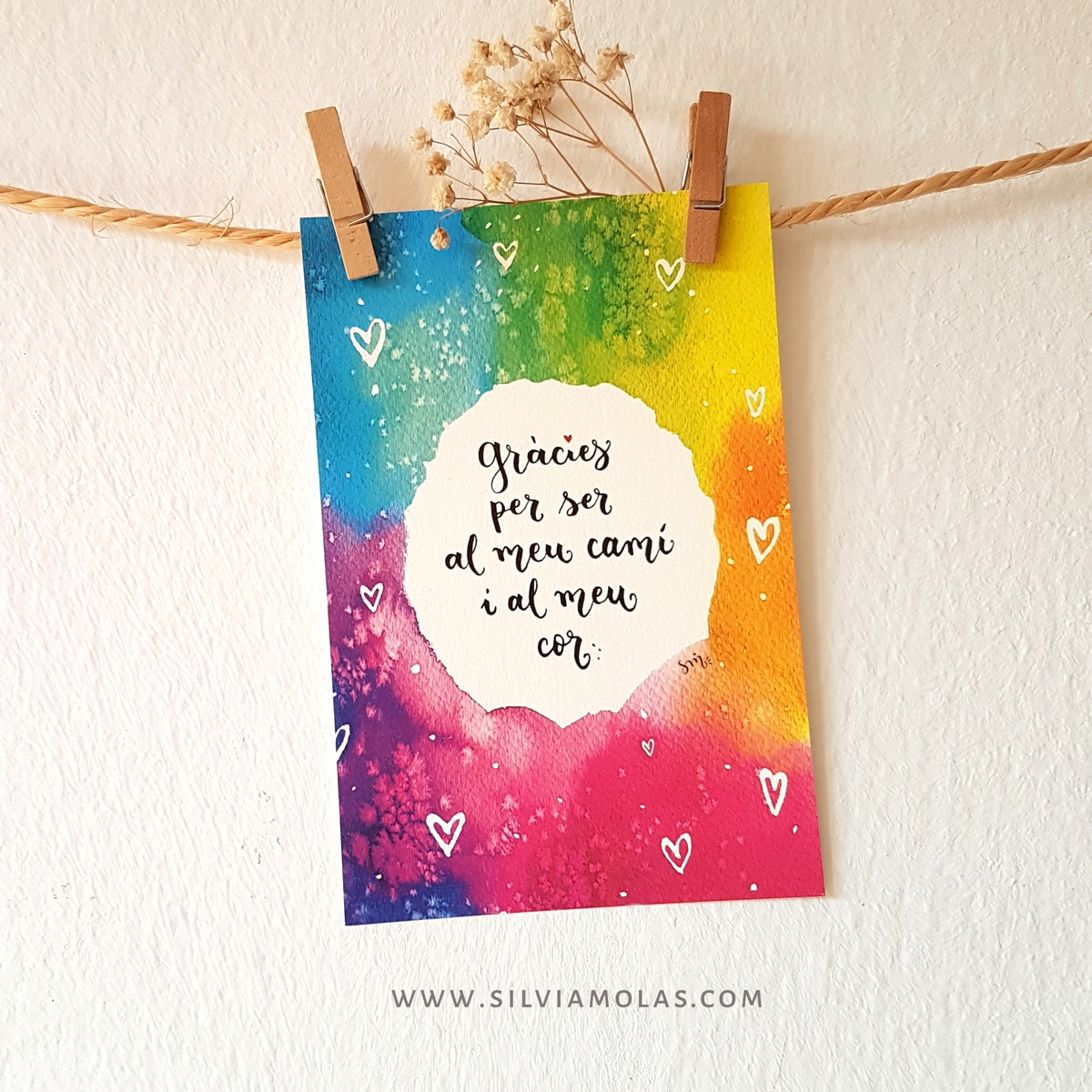Làmina 10x15 “Gràcies per ser al meu camí i al meu cor”