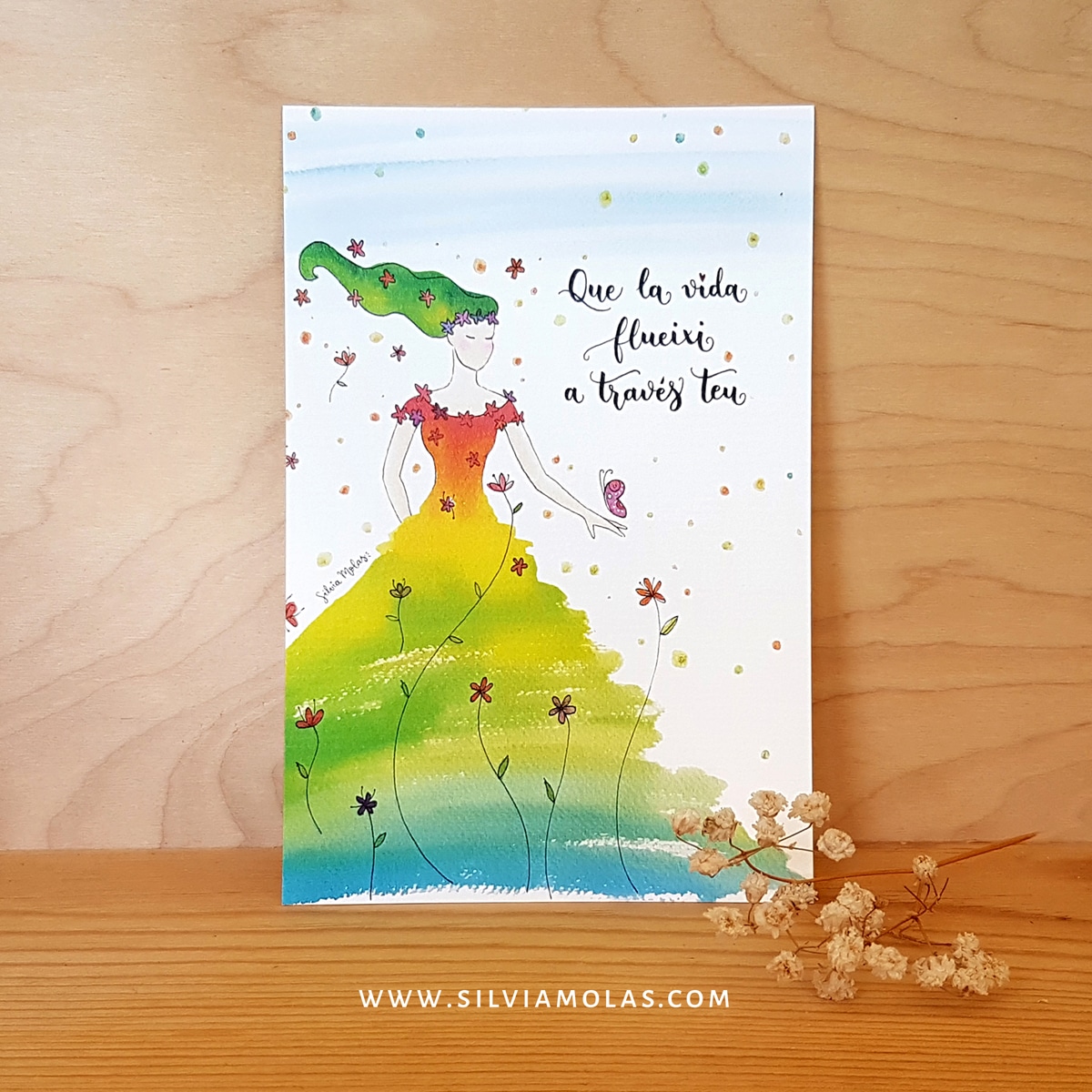 Làmina 10x15 “Que la vida flueixi a través teu”