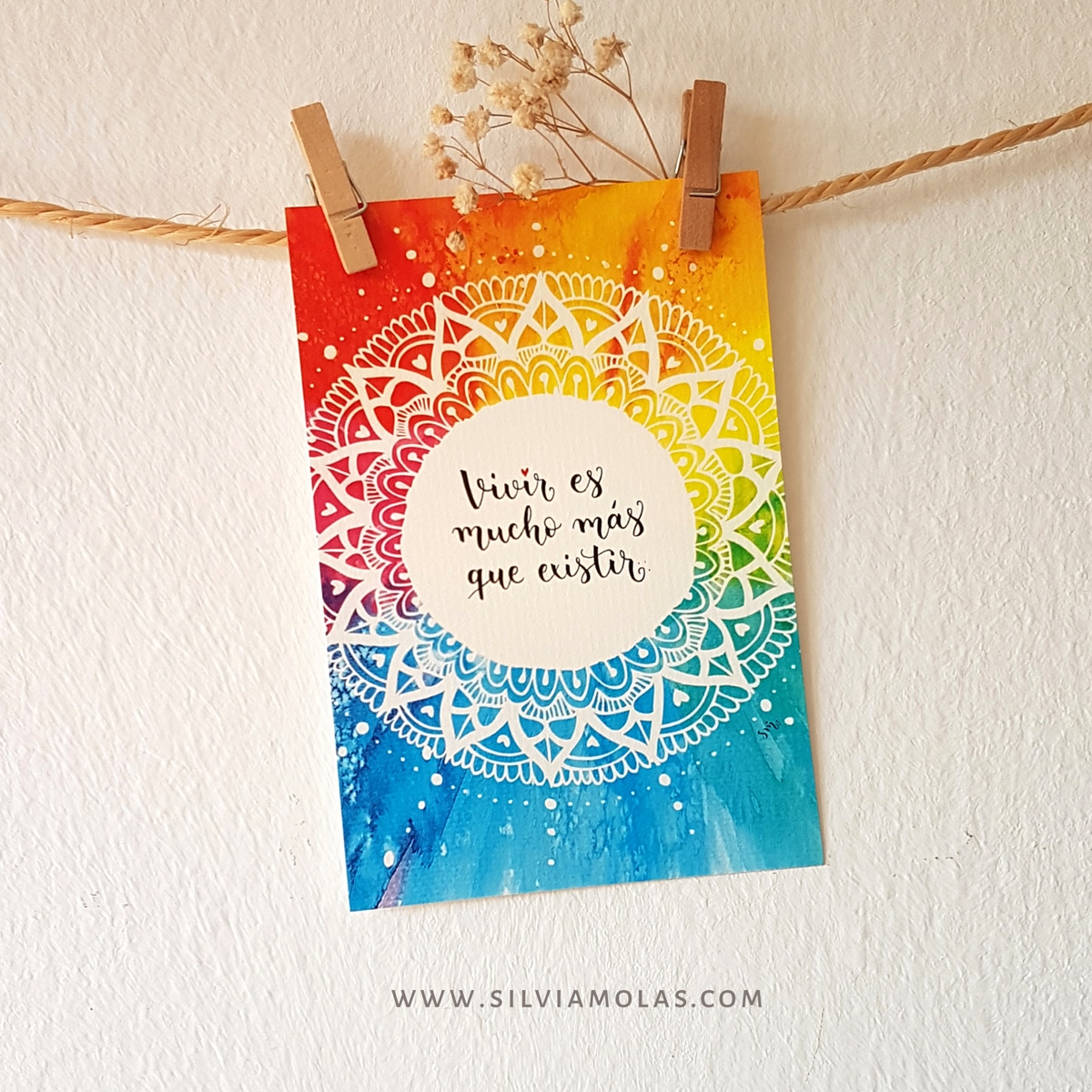 Lámina 10x15 cm “Vivir es mucho más que existir”