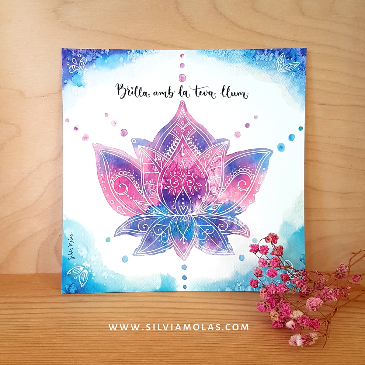 Làmina 14x14 “Brilla amb la teva llum”