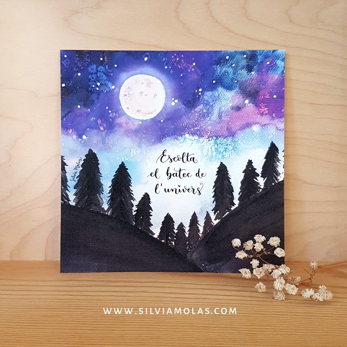 Làmina 14x14 “Escolta el batec de l’univers”