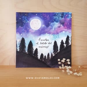 Lámina 14x14 cm “Escucha el latido del universo”