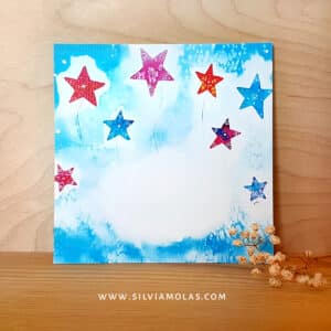 Làmina 14x14 “Fons 04_Estrelles Cel”