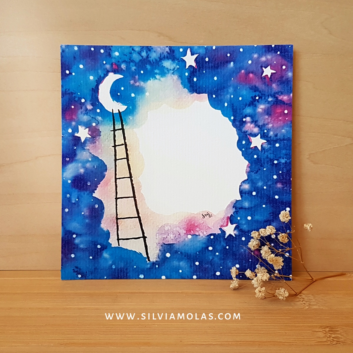Làmina 14x14 “Fons 11_Lluna i escala”