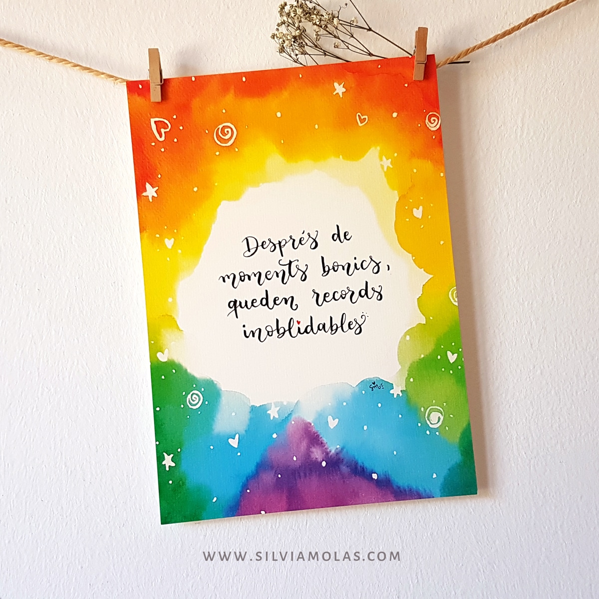 Làmina A4 “Després de moments bonics, queden records inoblidables”