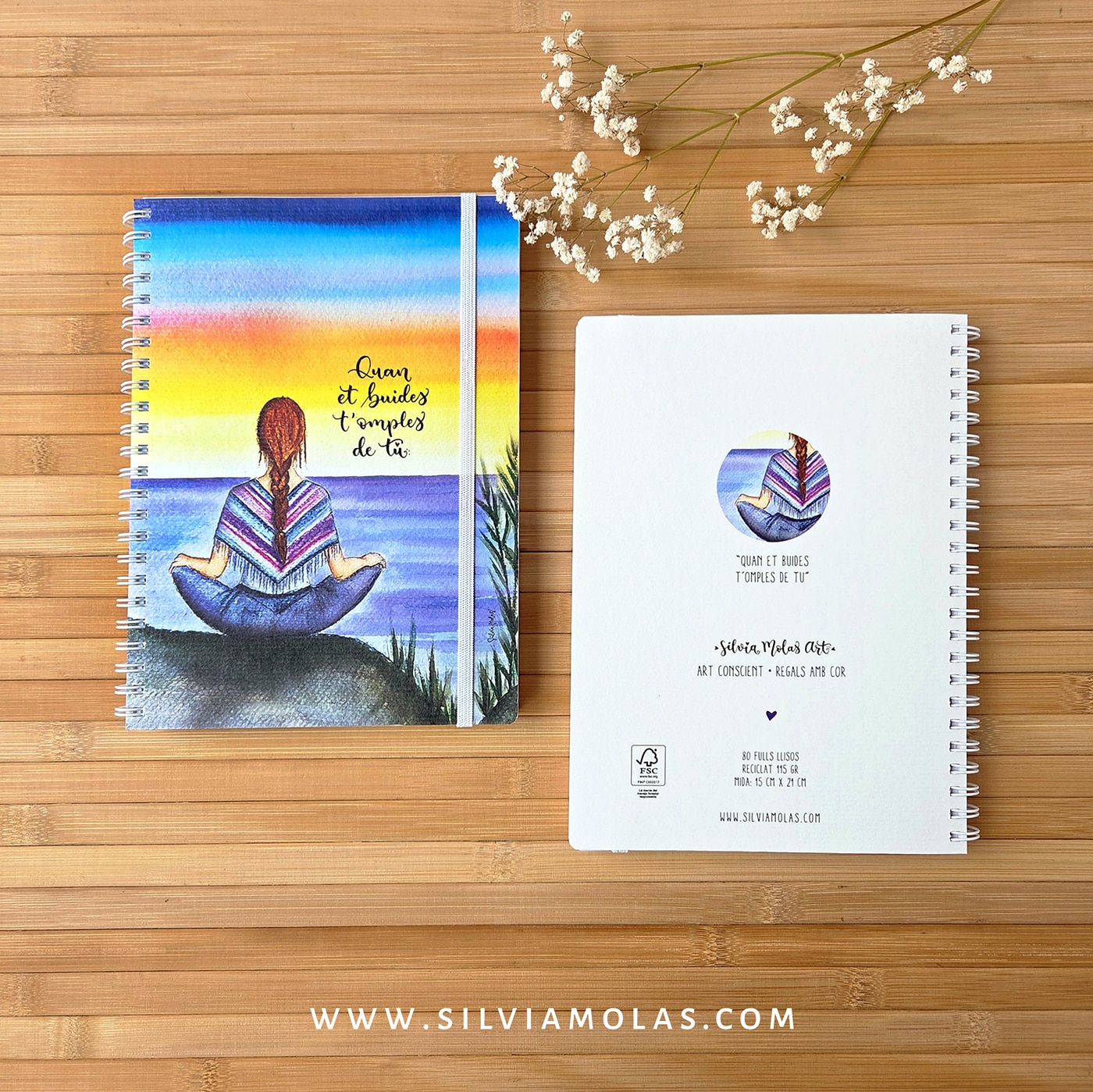 Llibreta A5 (15x21 cm) “Quan et buides t’omples de tu”