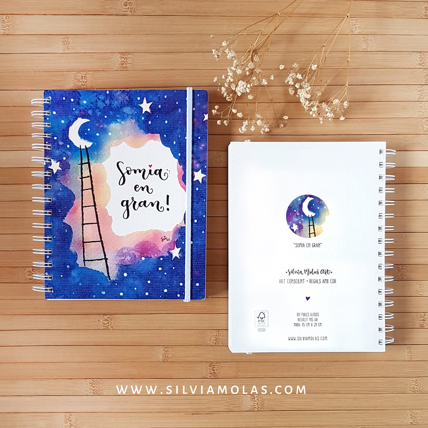 Llibreta A5 (15x21 cm) “Somia en gran”