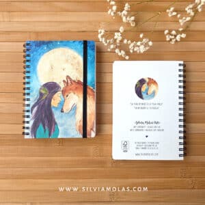 Llibreta 10x15 cm “Dona i llop”
La teva intuïció és la teva força.