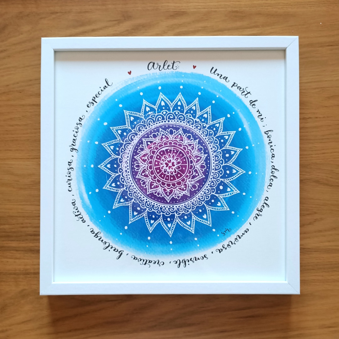 Person_30x30_Mand_Azul_Foto2 Làmina personalitzada "Mandala Blau”, 30x30 cm