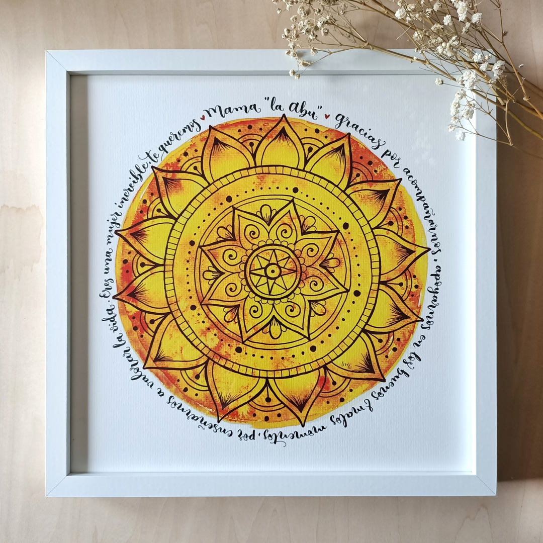 Person_30x30_Mand_Sol_Foto2 Làmina personalitzada, “Mandala Sol”, 30x30 cm