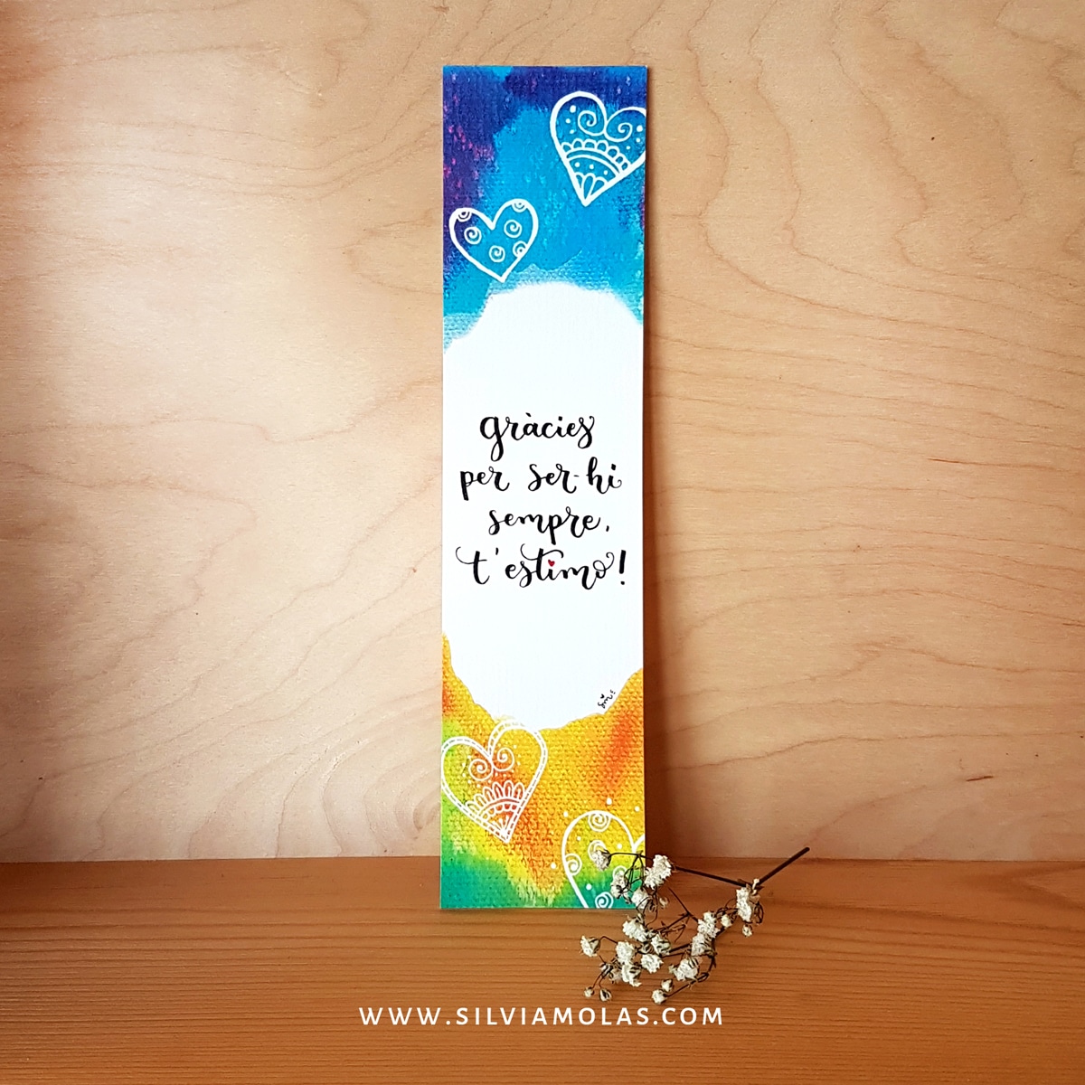 Punt de llibre “Gràcies per ser-hi sempre, t’estimo!”