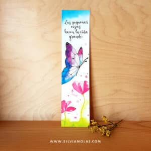 Punto de libro “Las pequeñas cosas hacen la vida grande”