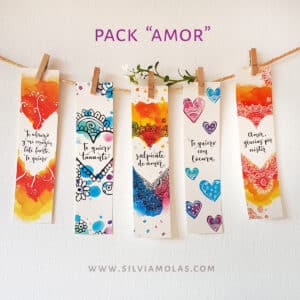 Pack 5 puntos de libro “AMOR”