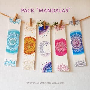Pack 5 puntos de libro “MANDALAS”