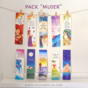 Pack 10 puntos de libro “MUJER”