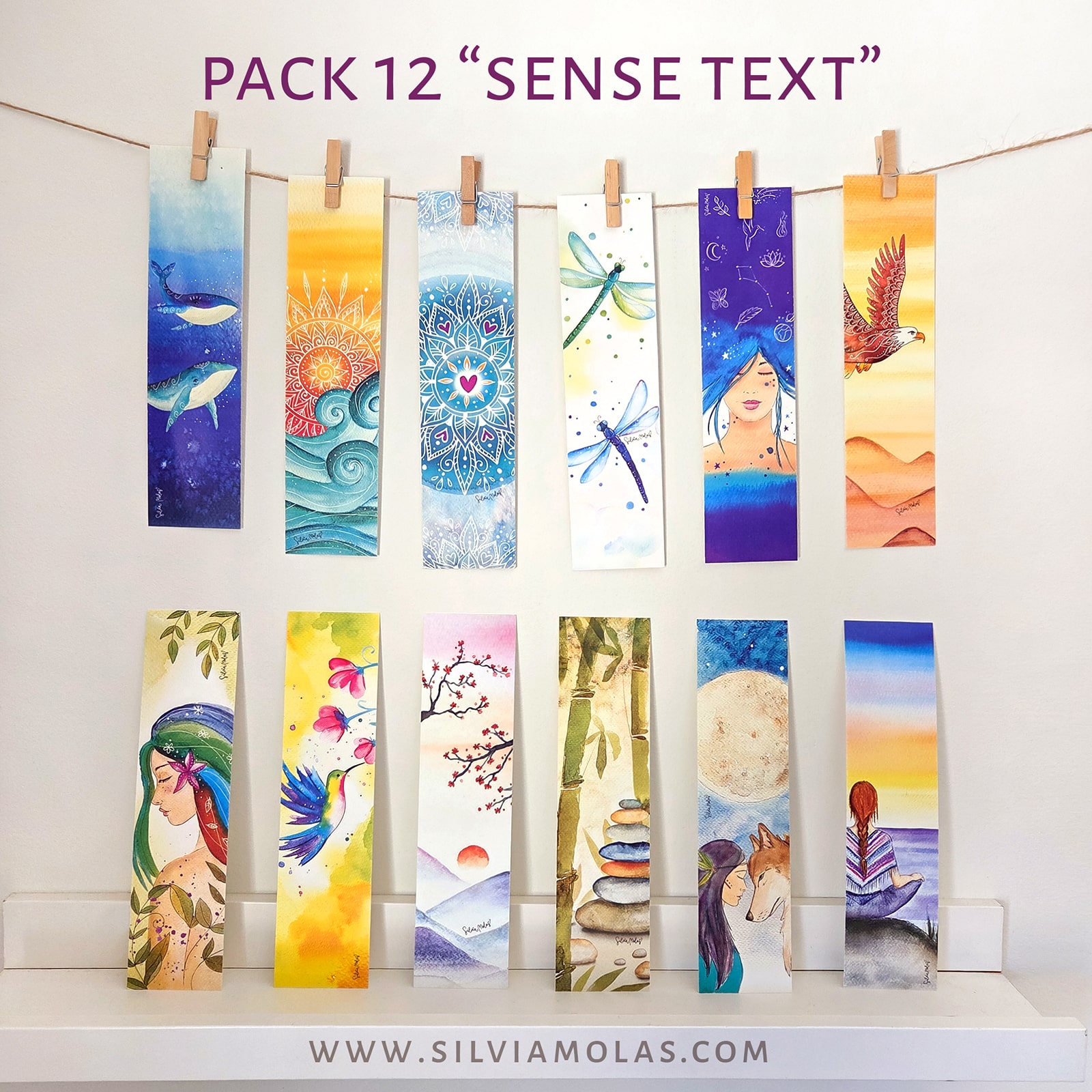 Pack 12 punts de llibre “SENSE TEXT”