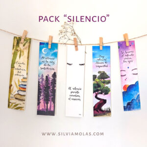 Pack 5 puntos de libro “SILENCIO”