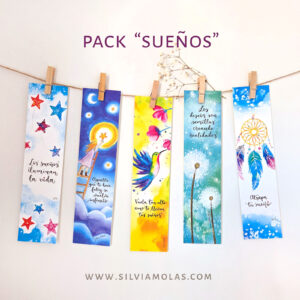 Pack 5 puntos de libro “SUEÑOS”
