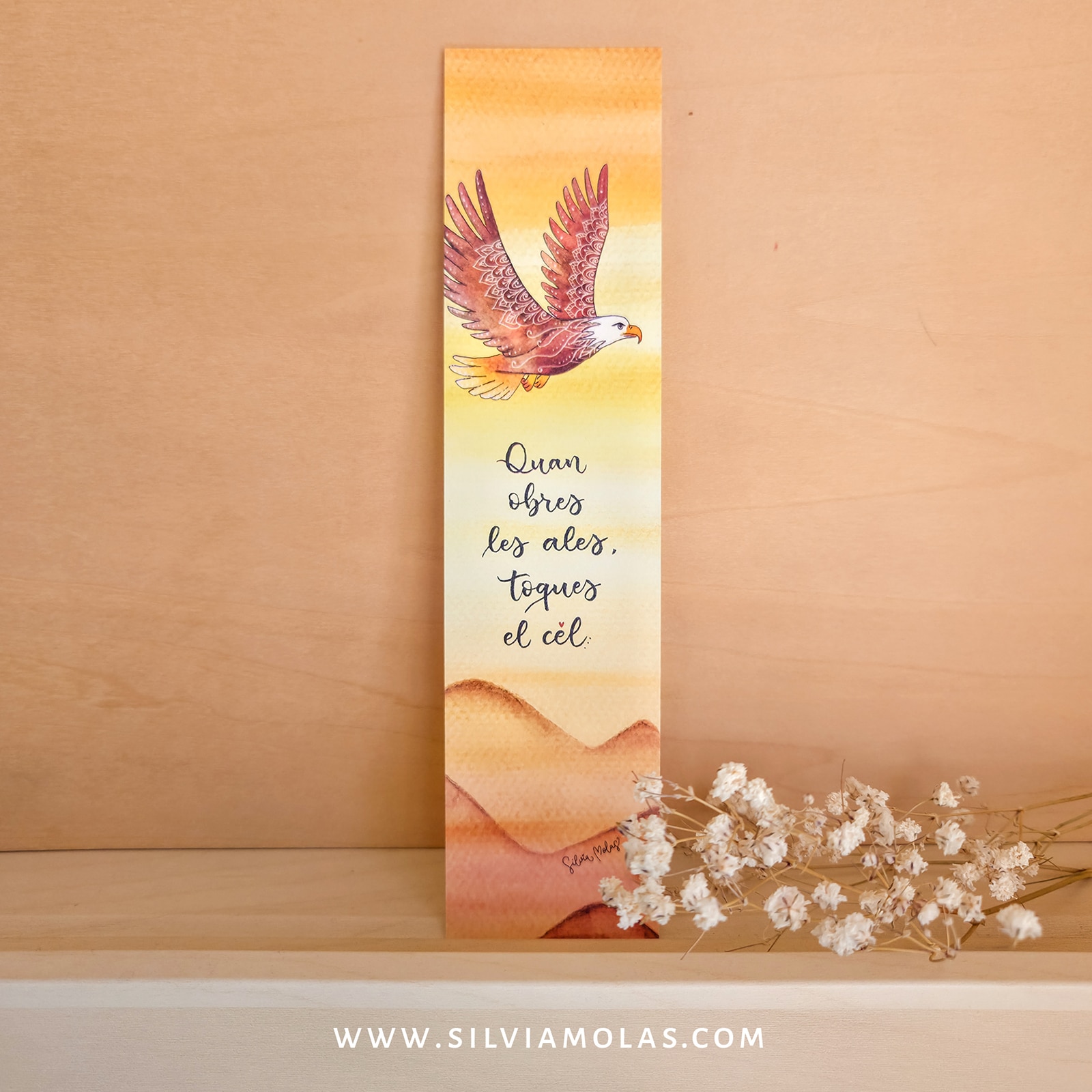 Punt de llibre Àliga. “Quan obres les ales, toques el cel”