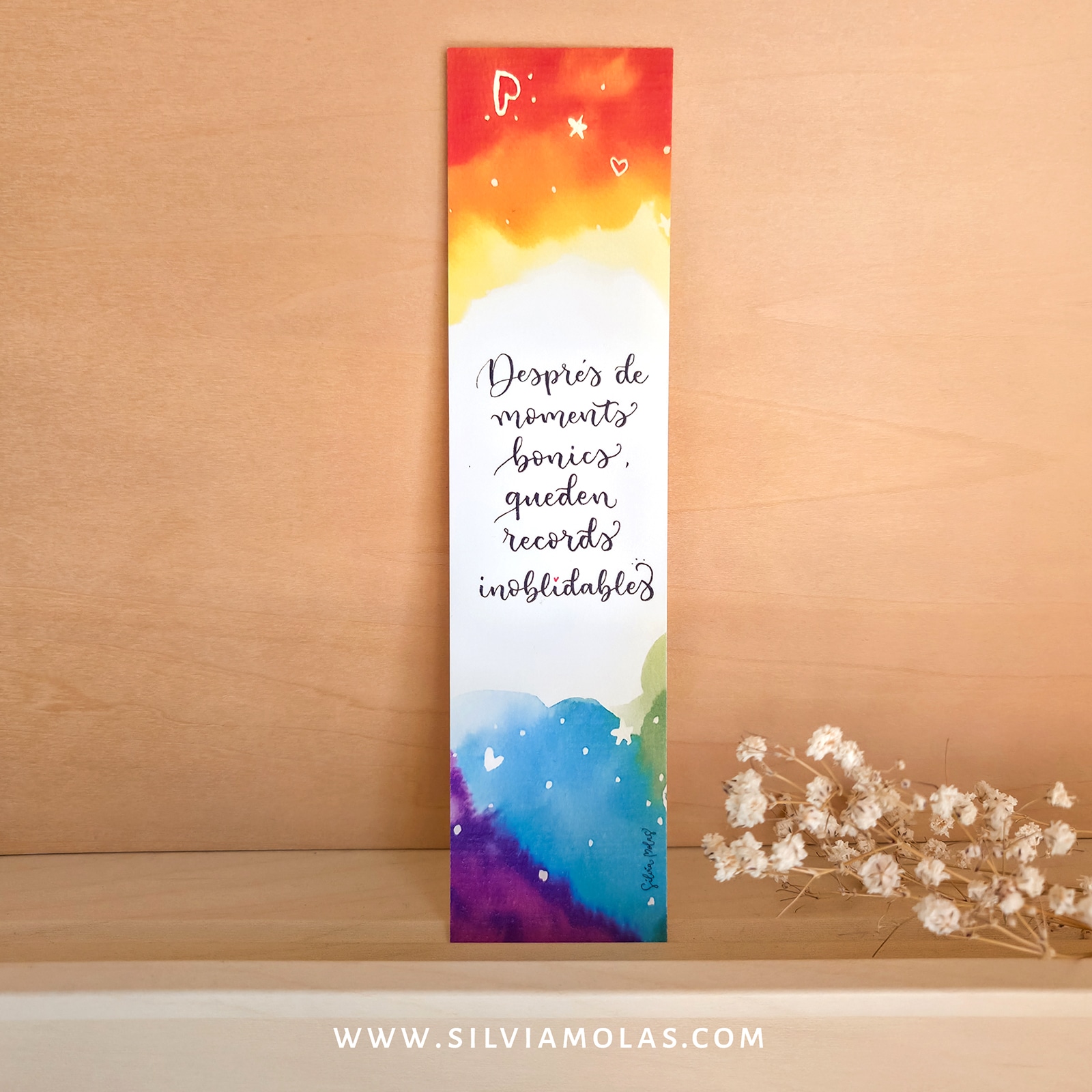 Punt de llibre “Després de moments bonics, queden records inoblidables”