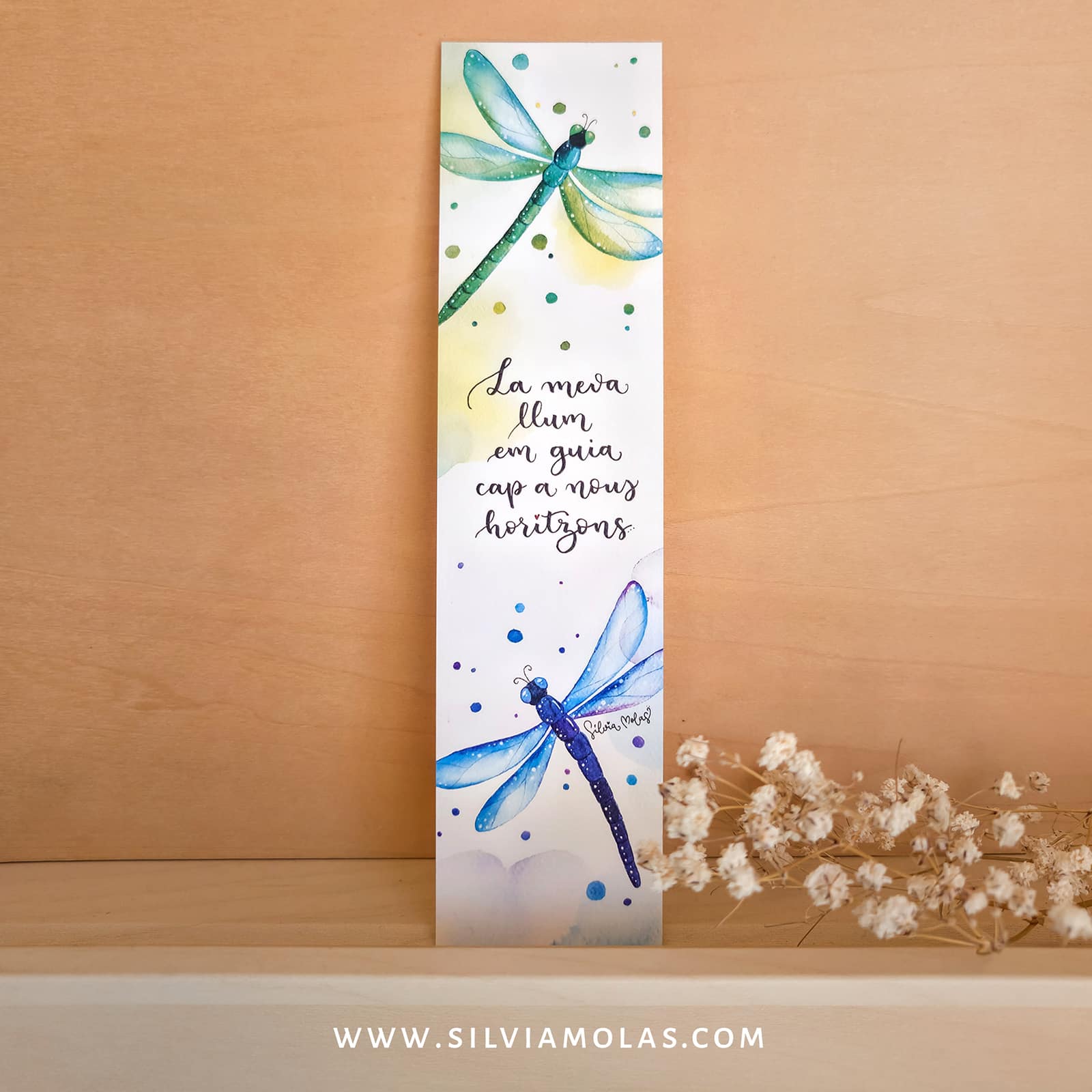 Punt de llibre Libèl·lules “La meva llum em guia cap a nous horitzons”