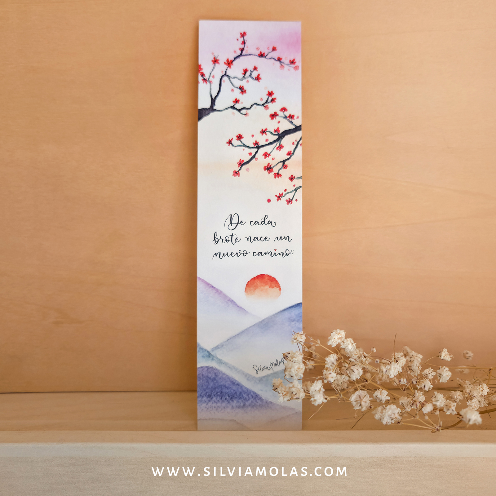 Punto de libro Paisaje zen. “De cada brote nace un nuevo camino”